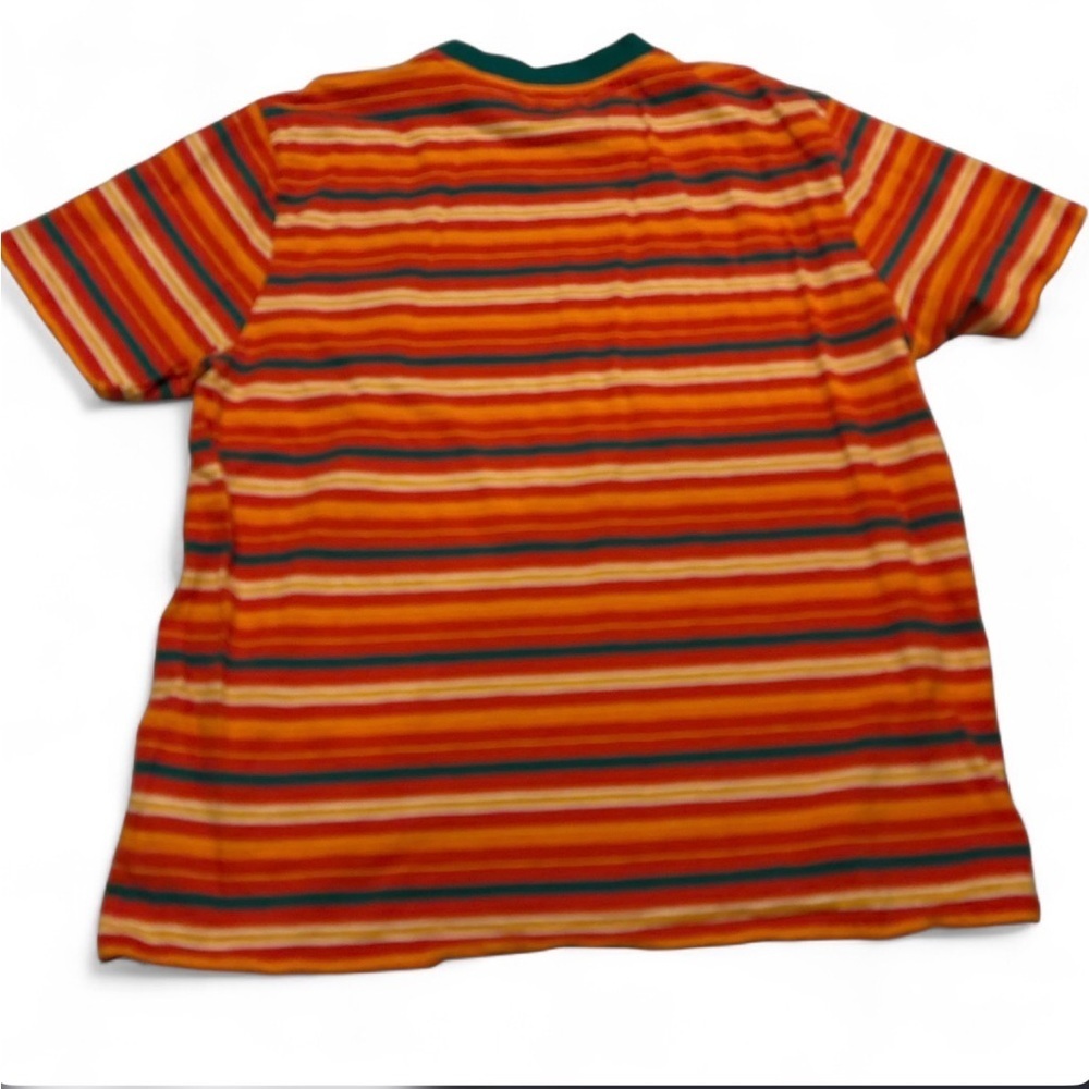 GUESS x J Balvin Men's M T-Shirt Striped Rainbow XL Vibras Tour Orange Red Green - Picture 2 of 3